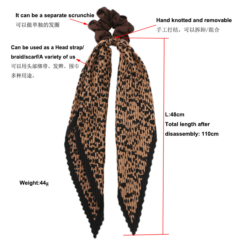 Fashion Elegant Elastic pleated hair tie Pig Large Intestine Hairband Women Hair Accesories Large Size Silk Satin Scrunchies hair Ties