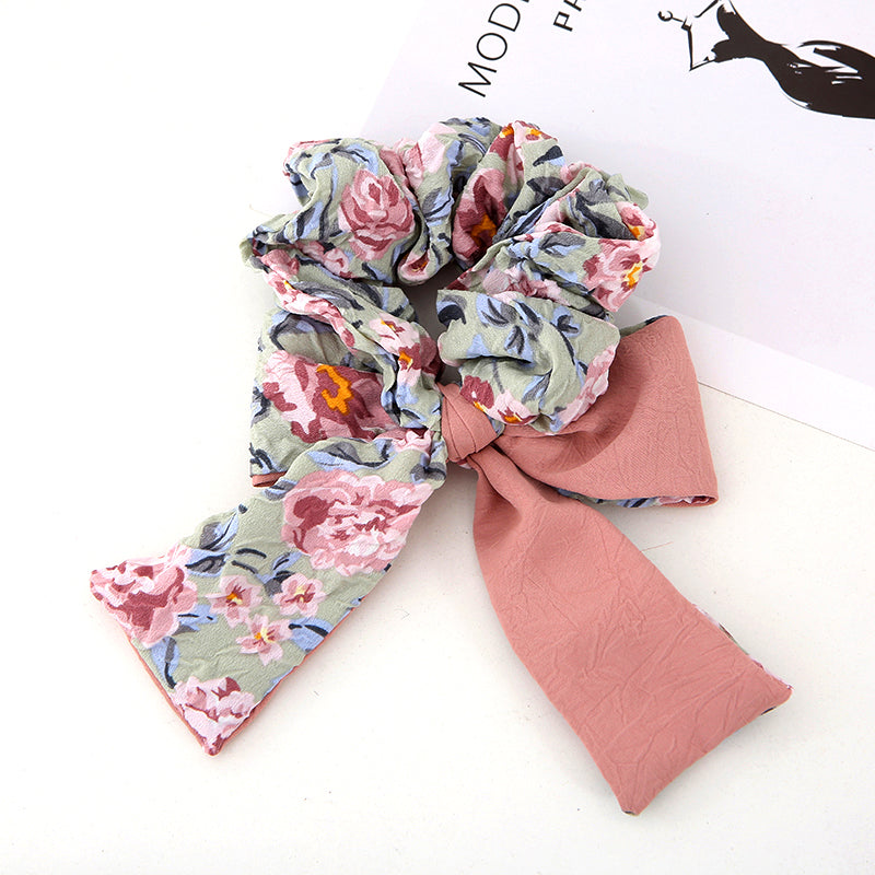 Fashion printing fabric Korean Double Bowknot Hair band Women Hair Accessories Spring Girls Hairbands bow Twisted Wide Headbands